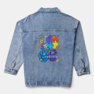 Liebe zur Aufklärung über Autismus Brief Niedliche Jeansjacke