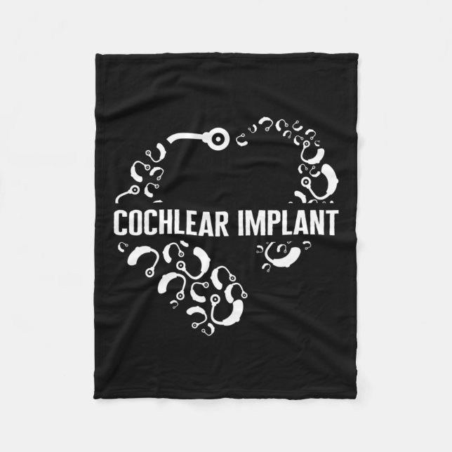 Liebe zur Bewusstlosigkeit Cochlear Implant Asl He Fleecedecke (Vorderseite)