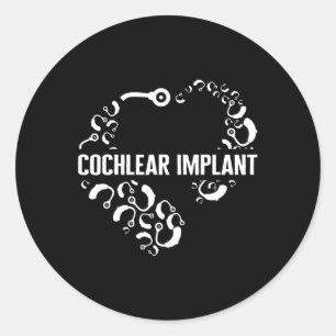 Liebe zur Bewusstlosigkeit Cochlear Implant Asl He Runder Aufkleber