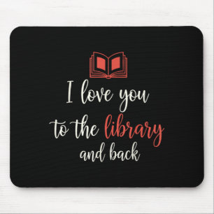 Liebe zur Bibliothek und zurück lustiger Bibliothe Mousepad