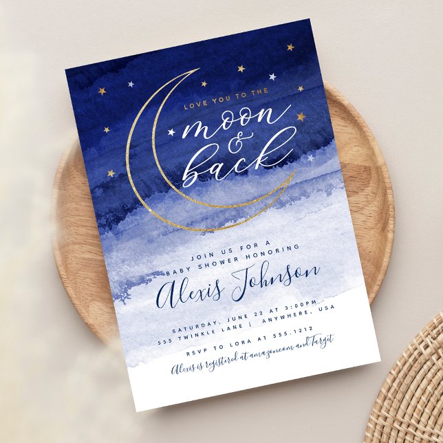 Liebe zur Mond & Back Baby Dusche Einladung (Von Creator hochgeladen)