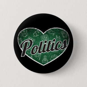 Liebe zur Retro-Herz-Blackboard-Politik Button