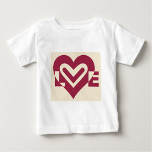 Liebe Zwei-Tone-Wein Lila Baby T-shirt
