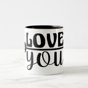 LIEBE. ZWEIFARBIGE TASSE