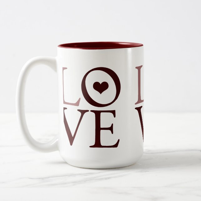 Liebe Zweifarbige Tasse (Links)