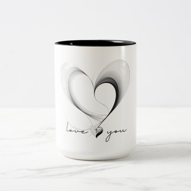 Liebe Zweifarbige Tasse (Mittel)