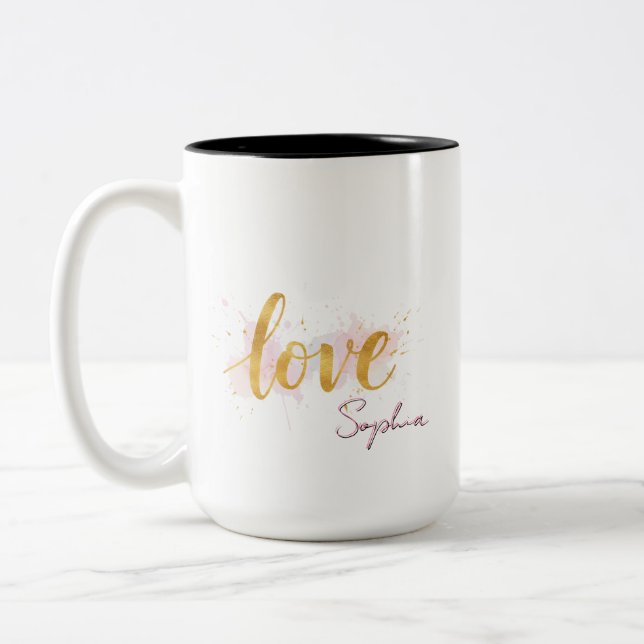 Liebe Zweifarbige Tasse (Links)