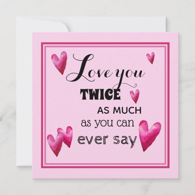 Liebe zweimal so viel - Herz (Vorderseite)