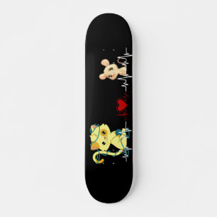 Liebe zwischen Katze und Maus Skateboard