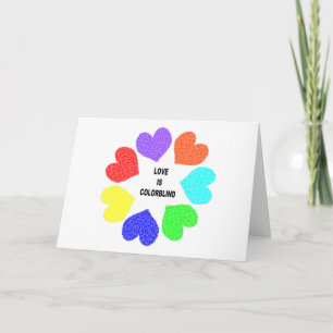 Liebe zwischen verschiedenen Rassen Regenbogen-Her Karte