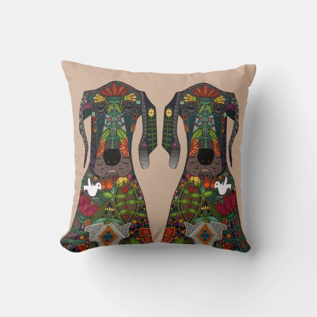 Liebebeige des großen Dänen Kissen (Vorderseite)