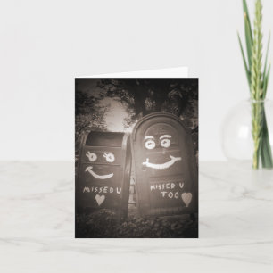 Liebebriefkästen: ich verfehlte Sie Karte