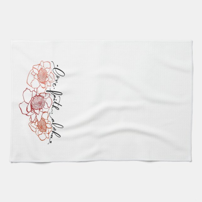 Liebeglaube und Aloha Küchen-Tuch Geschirrtuch (Horizontal)
