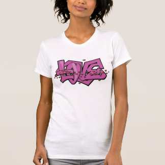 Liebegraffiti-lila T-Shirt