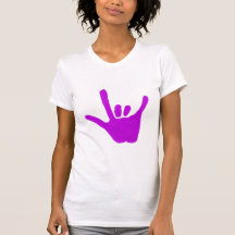 Liebehand, Zeichensprache in Lila, Shirts