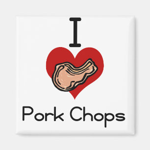 Liebeherz I Schweinekotelett Magnet