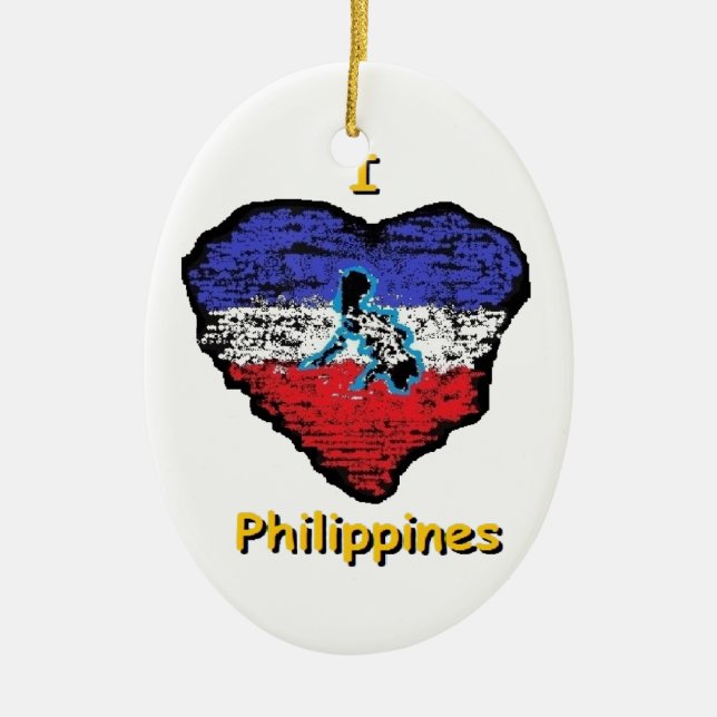 Liebeherz Philippinen Keramikornament (Vorne)