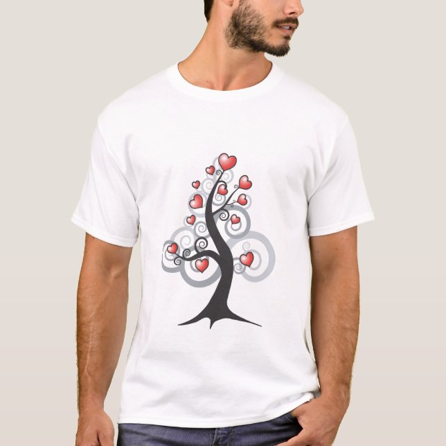 Liebeherzphantasie-Baum T - Shirt (Vorderseite)
