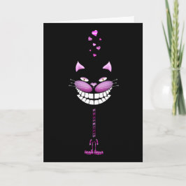 LiebeKitty. Niedliche rosa lächelnde Feiertagskarte