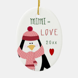LiebeMIMI Penguin-Weihnachtsgeschenk Keramikornament