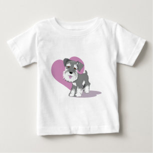 Liebeminiaturschnauzer-Welpen-Shirt Baby T-shirt