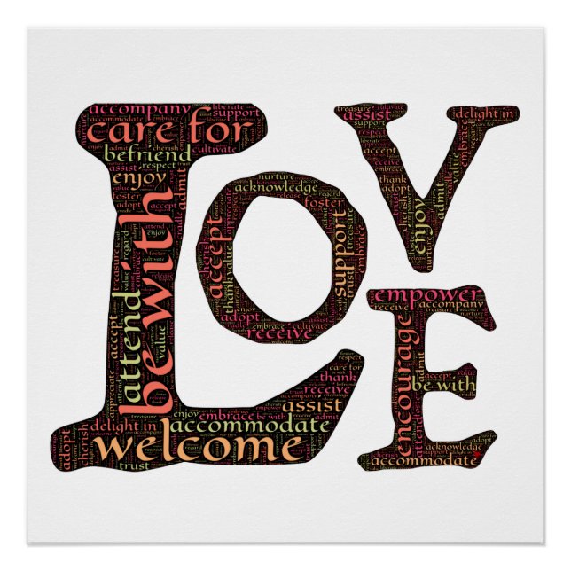 Lieben: Ausdrücke bedingungsloser Liebe Poster (Vorderseite)