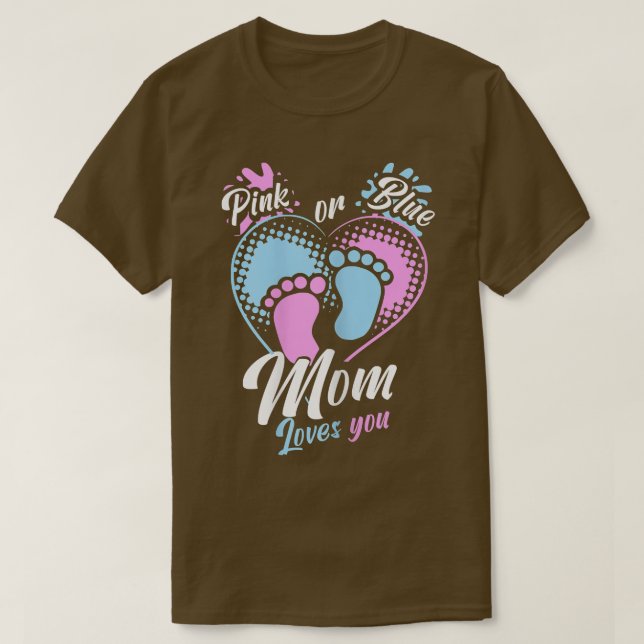 Lieben der rosa oder blauen Mama Bei Geschlechtsve T-Shirt (Design vorne)