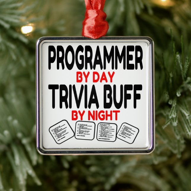 Lieben des Programmierers Trivia Ornament Aus Metall (Baum)