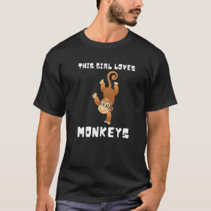 Lieben dieses Mädchens Affen Zirkus Tieraffe 1 T-Shirt