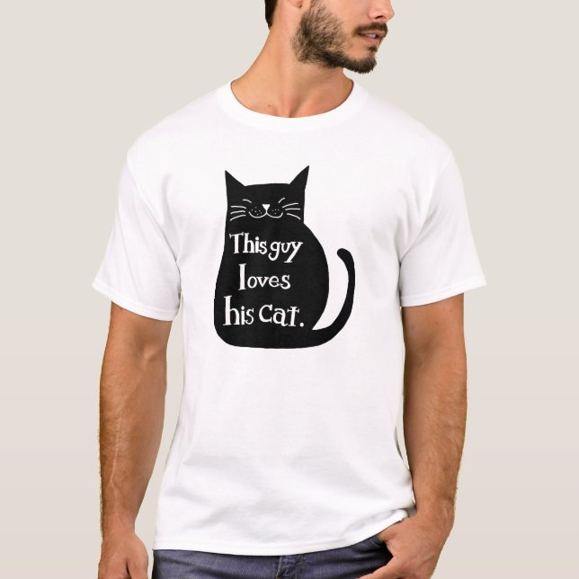 Lieben dieses Typ sein Katze lustiger Katzen-T - T-Shirt (Vorderseite)
