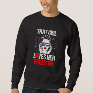 Lieben Freiheit 4. Juli Sonnenbrille Amerikaner Sweatshirt