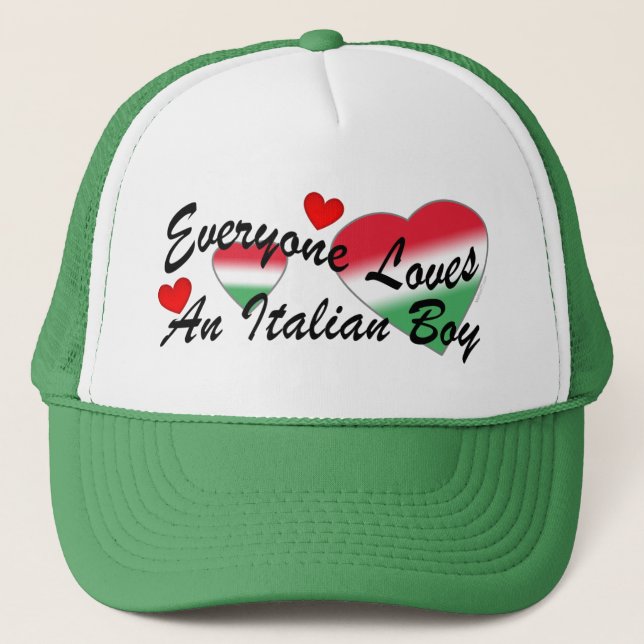 Lieben Italian Boy Hat Truckerkappe (Vorderseite)