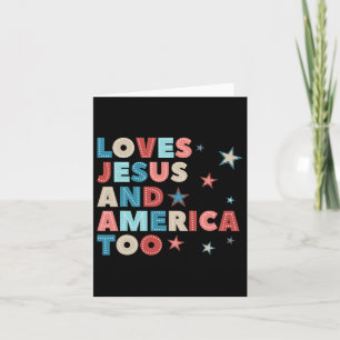 Lieben Jesus und Amerika zu 4. Juli stolz Wome Karte