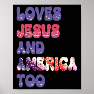 Lieben Jesus und Amerika zu erwachsen Unabhängigke Poster