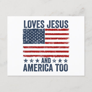 Lieben Jesus und Amerika zu Gott Christlichen 4. Begleitkarte