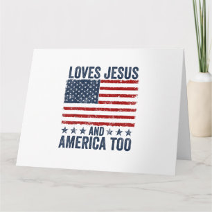 Lieben Jesus und Amerika zu Gott Christlichen 4. Karte
