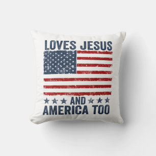 Lieben Jesus und Amerika zu Gott Christlichen 4. Kissen