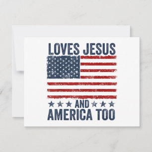 Lieben Jesus und Amerika zu Gott Christlichen 4. Save The Date