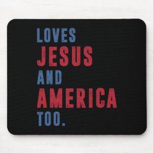 Lieben Jesus und Amerika zu Gott zurückzukehren Ch Mousepad