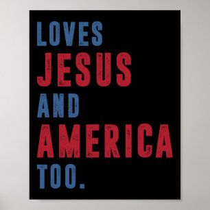 Lieben Jesus und Amerika zu Gott zurückzukehren Ch Poster