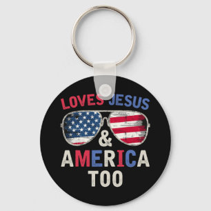Lieben Jesus und Amerika zu Gott zurückzukehren Ch Schlüsselanhänger