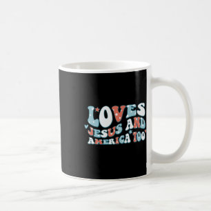 Lieben Jesus und Amerika zu Patriotisch Christlich Kaffeetasse