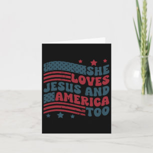 Lieben Jesus und Amerika zu Patriotisch Christlich Karte