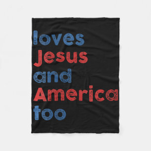Lieben Jesus und Amerika zu vereint für Männer Fra Fleecedecke