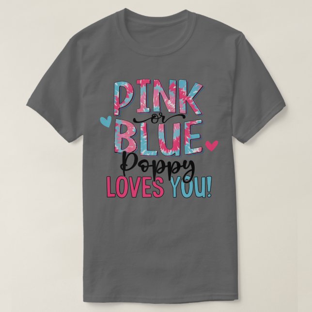 Lieben mit rosa oder blauem Mohn Sie Gefärbte Kraw T-Shirt (Design vorne)