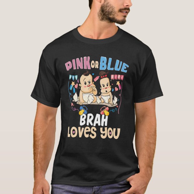 Lieben mit rosa oder blauer Farbe Ihr bester Brude T-Shirt (Vorderseite)