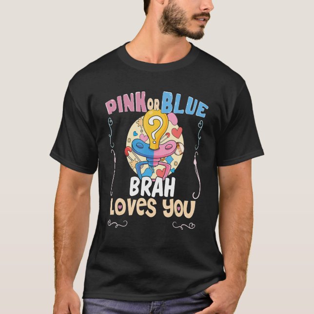 Lieben mit rosa oder blauer Farbe Ihr bester Brude T-Shirt (Vorderseite)