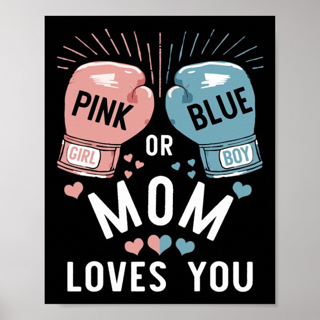 Lieben mit rosa oder blauer Mama, bei denen Sie da Poster (Vorne)