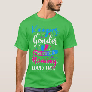 Lieben mit rosa oder blauer Mami, die das Geschlec T-Shirt