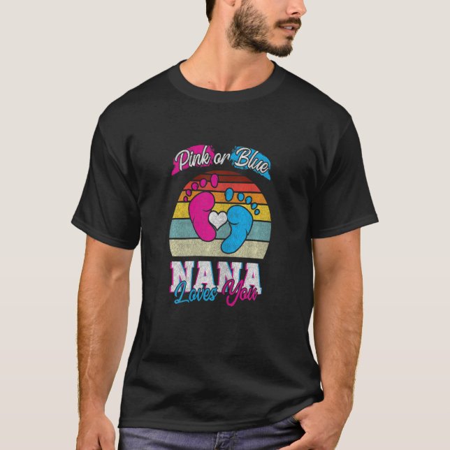 Lieben mit rosa oder blauer Nana, bei denen Sie Ge T-Shirt (Vorderseite)